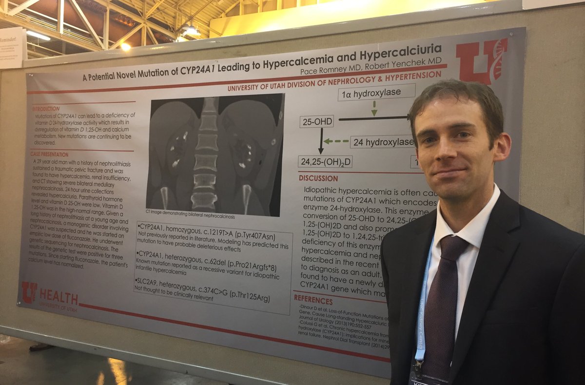 UofUNephrology's tweet image. Our second year fellow Dr.Pace Romney presenting a case of #hypercalcemia #KidneyWk PO-631