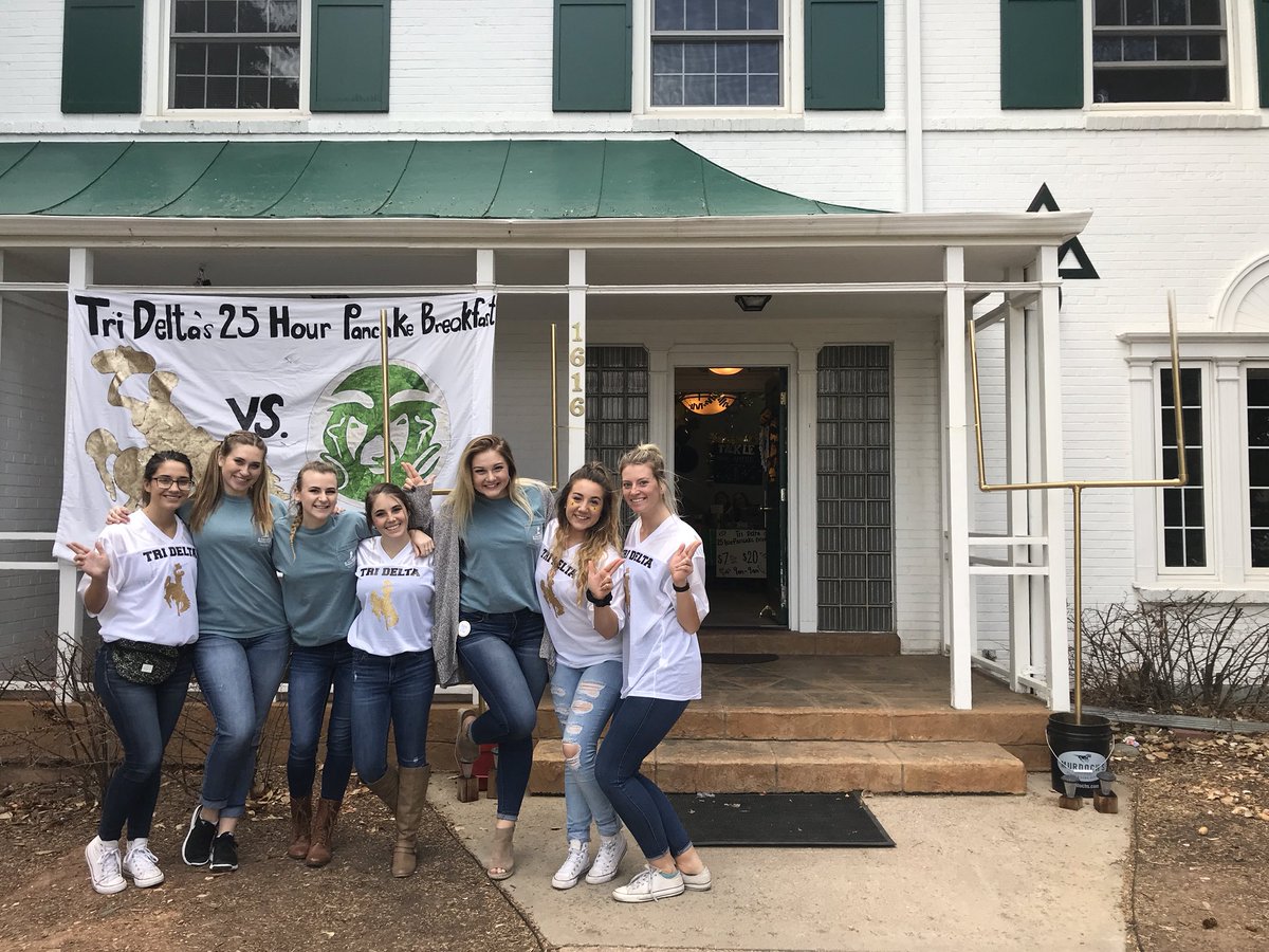 TriDeltaUWYO's tweet photo. “Dude, it’s for St. Jude” 25 hours of pancakes &amp; all proceeds benefit St. Jude! https://t.co/w4puSq0Yj4