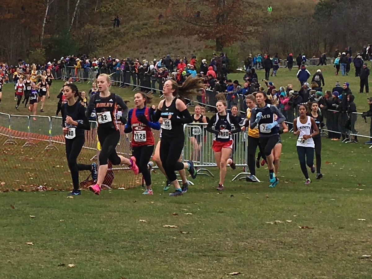 shelleykthomas's tweet photo. JG #OFSAAXC underway. First loop done! @RidleyAthletics looking strong! #WeRunXC https://t.co/yxqACXLAQh