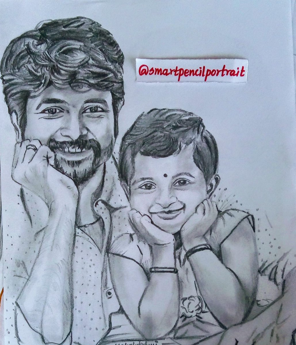 PortraitPencil's tweet photo. Like father like daughter 😘 fav actor art of @Siva_Kartikeyan Anna by me 😁 hope u'll love it anna #fanart #Retweeet #selfthoughtart #artlove https://t.co/LJRXzZ6pd1
