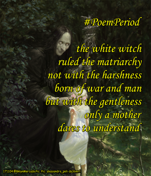 BklynMercado's tweet photo. #PoemPeriod

the white witch
ruled the matriarchy

Pic: alessandro_poli-da36mrl https://t.co/oLeZuV3fYz