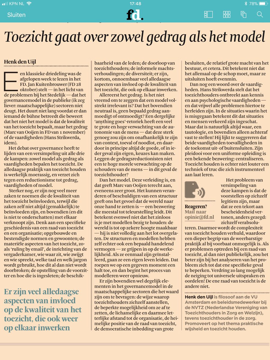 Over complexiteit van goed toezicht. Samenhangende betekenis van zowel model, vaardigheden én gedrag.