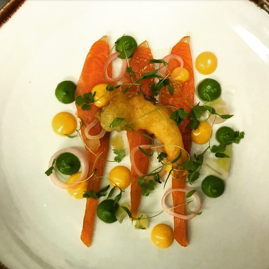 jukeandloe's tweet photo. 12 hr smoked river trout, scampi, parsley cream, prawn mayonnaise #sheffieldrestaurants 
We have 2 tables available tonight 0114 2680271 https://t.co/E1pQska4O7