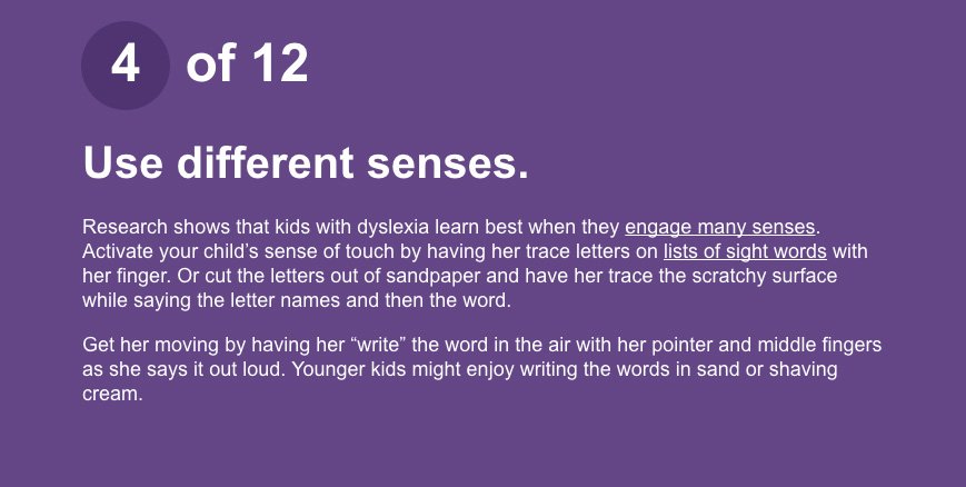 UnderstoodOrg's tweet photo. Kids with #dyslexia can have extra difficulty learning sight words, but these 12 tips may help: https://t.co/qcqIfaC8cW https://t.co/CPhaHleNP2