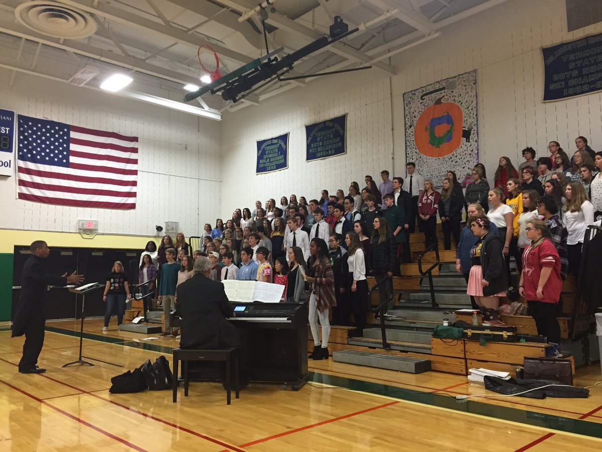 Aimee_Bushey's tweet photo. The District 3 Choir rehearsing for their 2:00 concert today! #SBproud of our vocal musicians! #SBChorus @SBChorus1 @pburkevt https://t.co/LZatuRCsq2