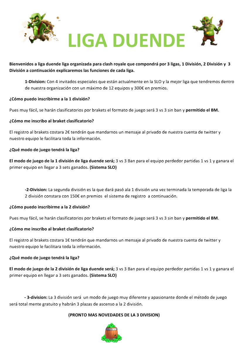 Liga_Duende's tweet photo. 📢 Todas las normas ,  informacion y brackets de Liga Duende.

Mas informacion MD📝

#Ligaduende https://t.co/OAUX85ANch