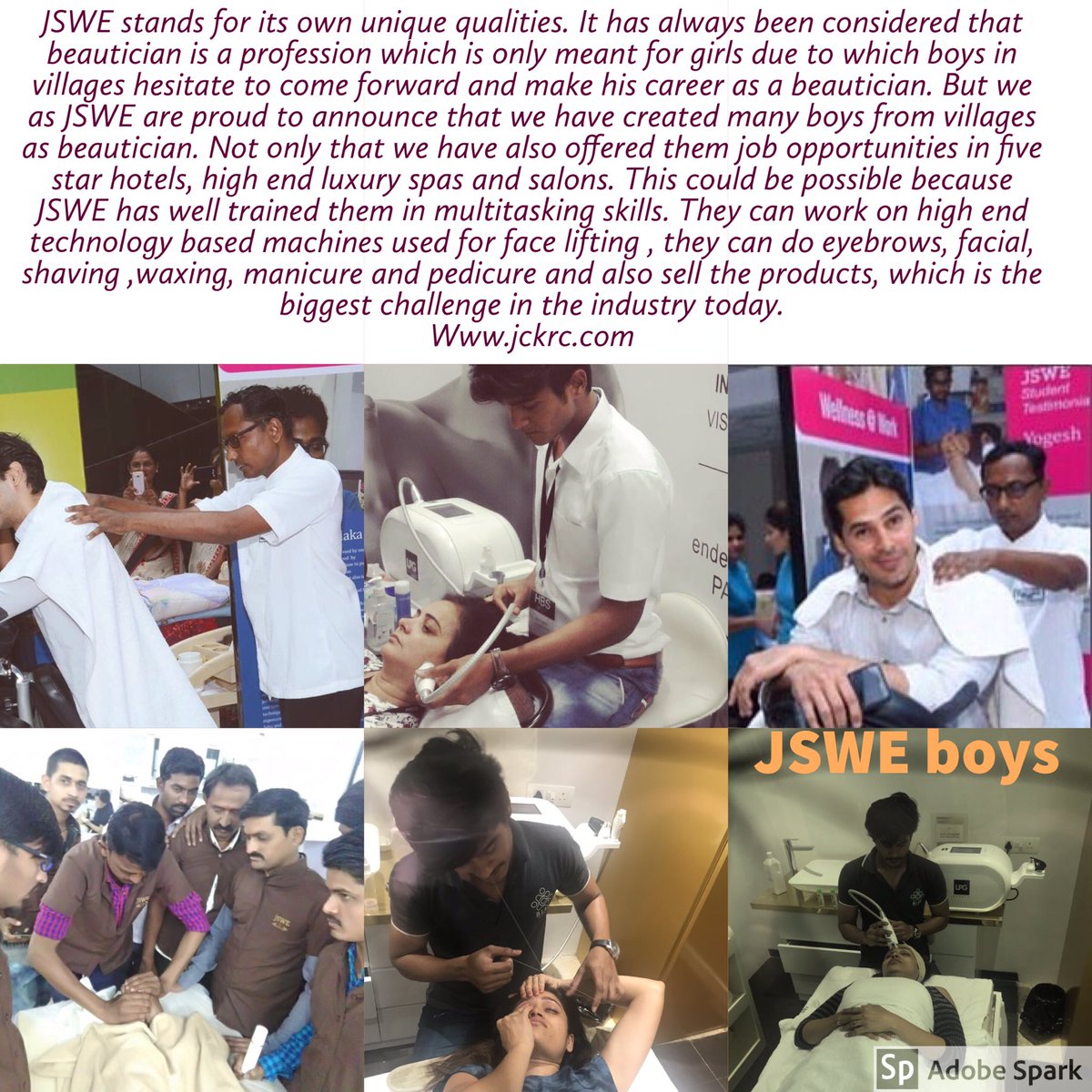 rekhach's tweet image. #JSWE stands 4its own unique qualities. proud 2 announced that we hv created many #village boys as a Beaution 
jckrc.com