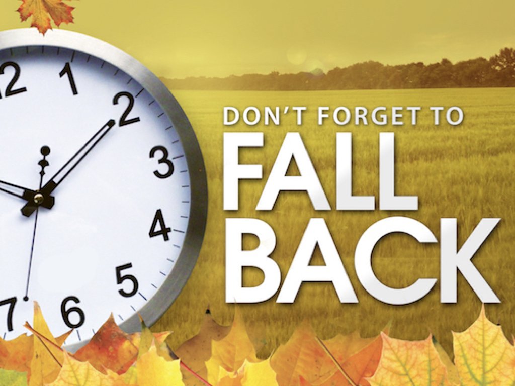 This Sunday Daylight Savings ends! Don't forget to set your clocks back tonight!