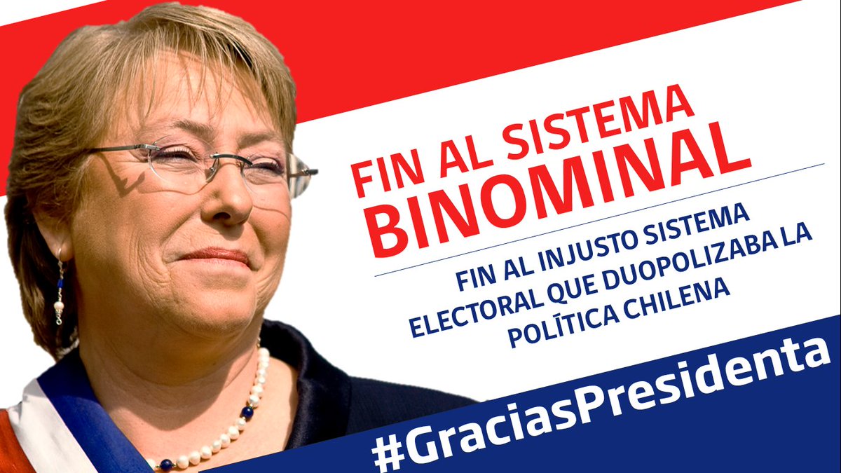 AF_Medina's tweet photo. #GraciasPresidenta @MBachelet
Por el #FinAlBinominal
Ahora el congreso será más diverso y con nuevas miradas
¡Parte de su gran legado! https://t.co/b5tzXQ0vjJ