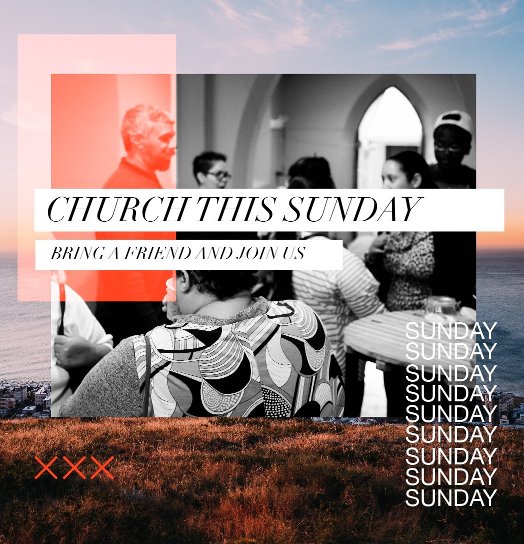 Church tomorrow! Dont miss out 🎉🎉 Invite a friend and join us at 10:30am #church #sundayfunday