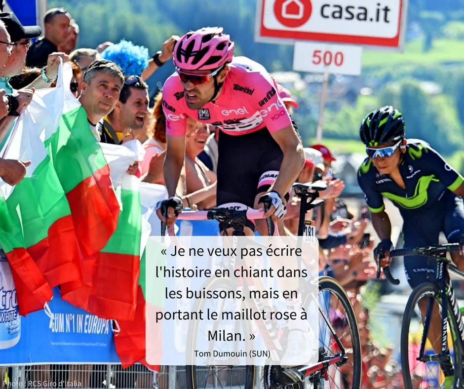 #Citation 🗣 / Certainement la phrase de cette saison 2017 (cc @tom_dumoulin)