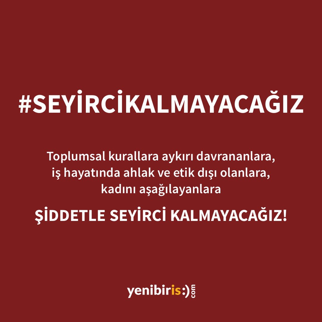 Yenibiris's tweet photo. Seyirci Kalmayacagiz! https://t.co/LZJTdGj80Z