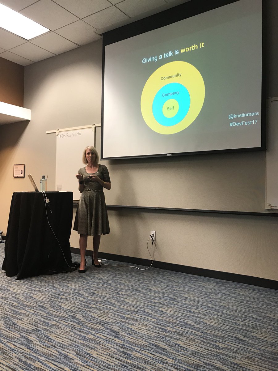 RashadCureton's tweet photo. The importance of conference speaking @kristinmars #devfestatlanta https://t.co/3F3PU5b4cQ