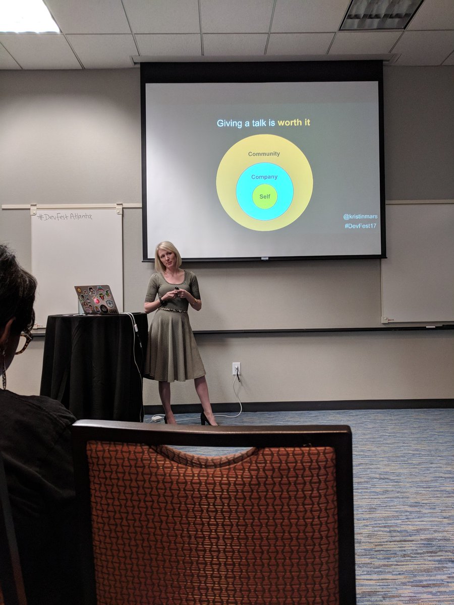 cecili_reid's tweet photo. Finally got to see @kristinmars give her talk on speaking! #devfestatlanta https://t.co/vz2ailkr1R