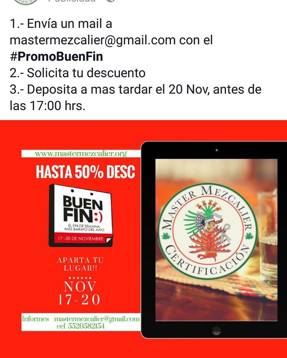 MMezcalier's tweet photo. #PromoBuenFin aprovecha y envía tu mail a mastermezcalier@gmail.com https://t.co/2EM8r5GmXJ