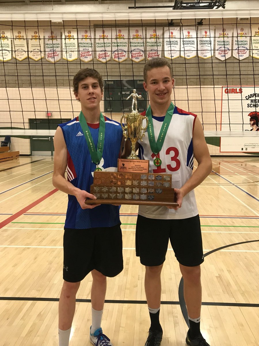 Waldeckwarriors's tweet photo. Congratulations to the @SCCHS_Comp volleyball team for 5A gold and to these two former #WaldeckWarriors! #alumni https://t.co/ET61f1904W