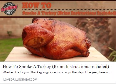 Try smoke turkey this Thanksgiving
ilovegrillingmeat.com/brine-smoke-a-…
#jnfirewood#woodchips