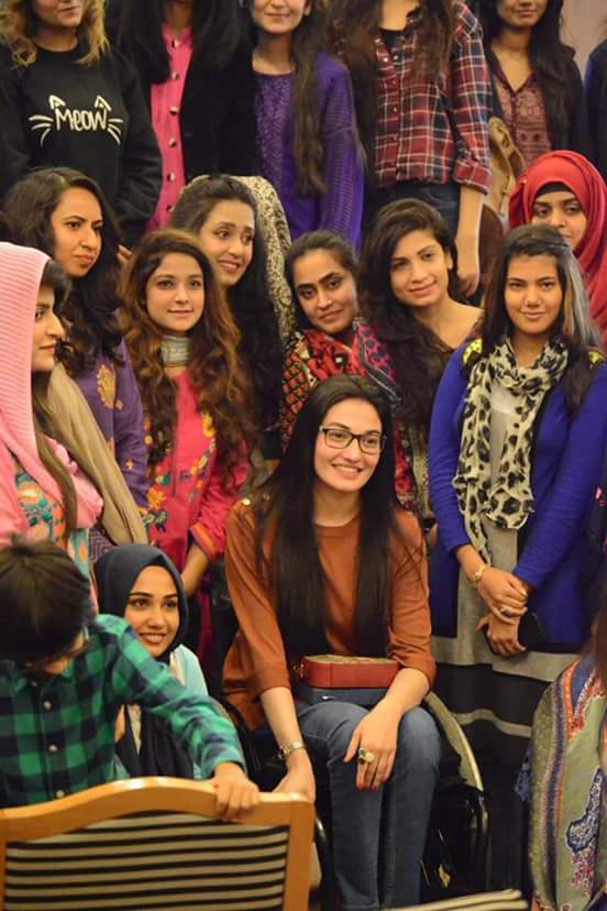 AAKASHPUNHANI's tweet photo. SZABIST Social Sciences Society in collaboration with Chughtai Labs, on Monday organized a session on Women Health Awareness. Chief Guest for the event was the UN Goodwill Ambassador for Women @muniba_mazari  #MunibavisitsSzabist https://t.co/3TgnoUTe0A