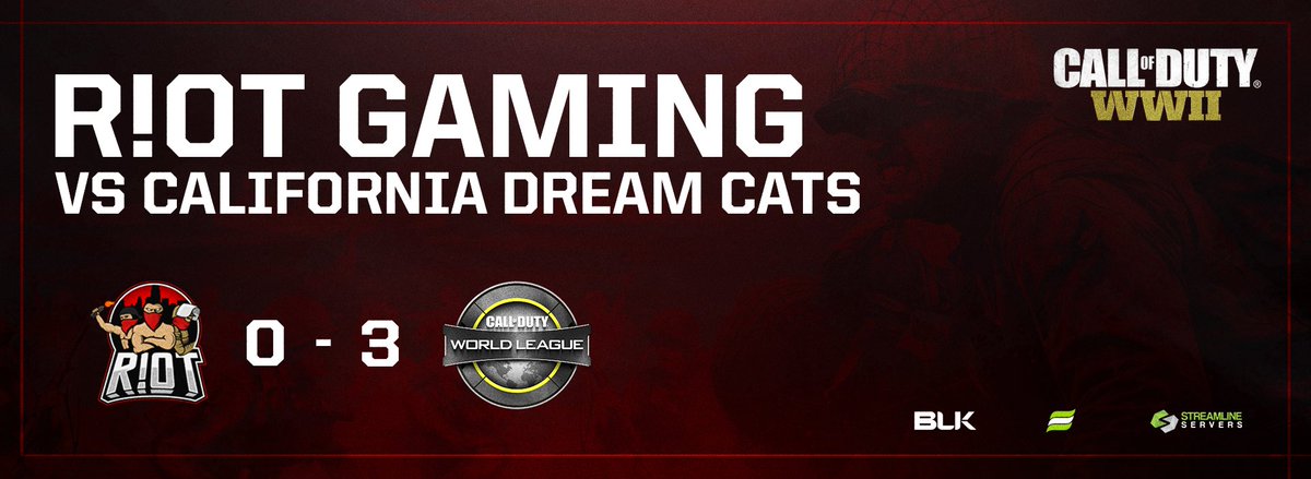 RIOTGamingGG's tweet photo. #RIOTCOD we fall short in todays #CODWWII 2k after a 3-0 lose and bow out in round 2. https://t.co/fXuDR17iI2