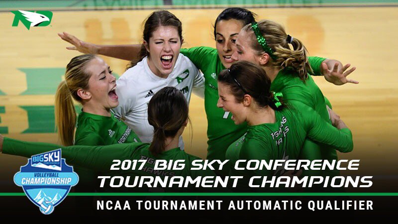 UNDvolleyball's tweet photo. Back-to-back champs! 🏆🏆

#PledgeYourLoyalty #UNDproud #BigSkyVB #NCAAVB https://t.co/H4aaaCBGrB