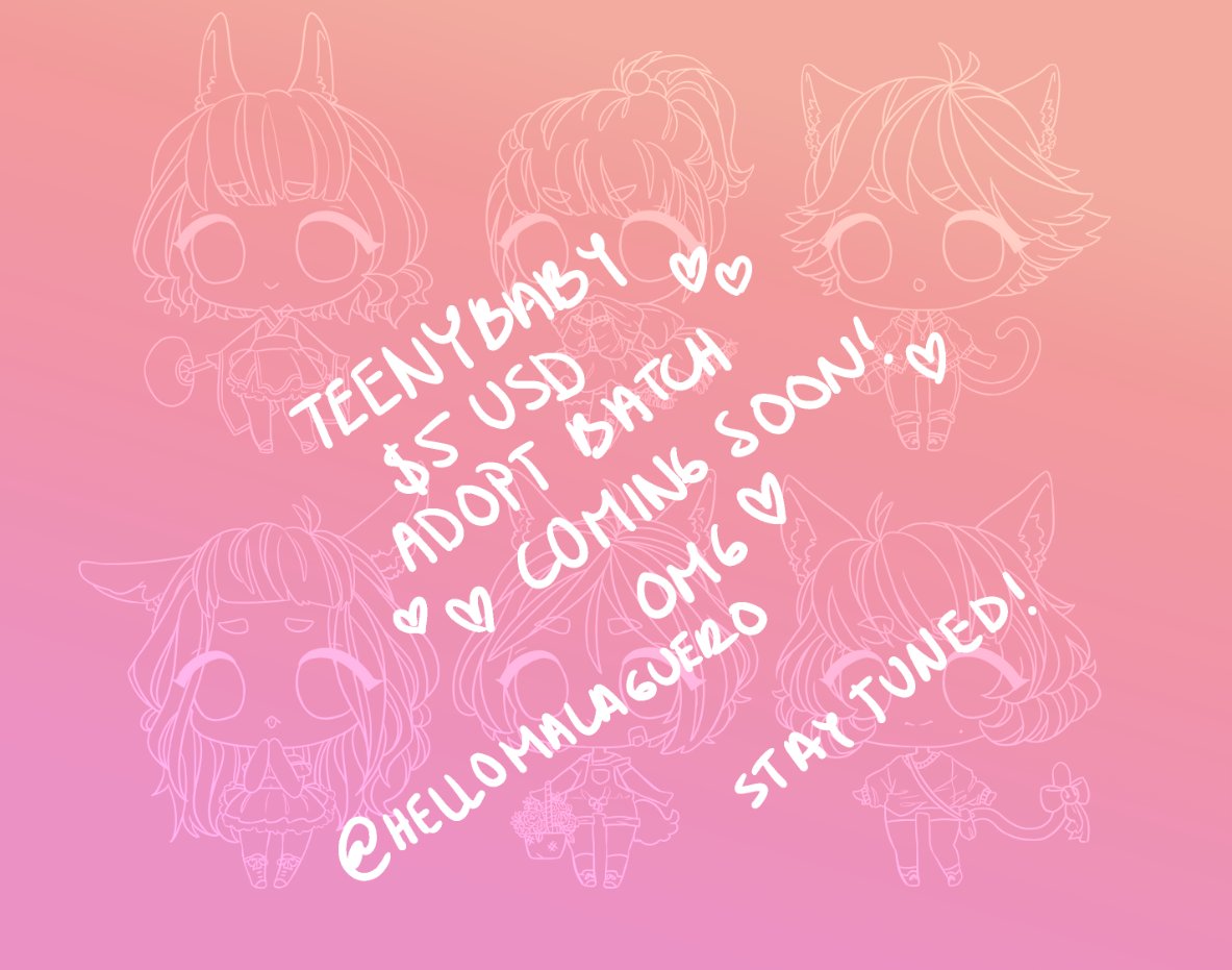 hellomalaguero's tweet photo. Working on a teeny babies #adoptable set! These will go for $5 USD each, probably tomorrow! Visit dA@hellomalaguero for more! 
.
.
.
#adopts #adoptbatch #chibi #characterdesign #OC #Sales #adoptables #characters #deviantart #Adopt #art #artwork #digital https://t.co/17WELIO9L8