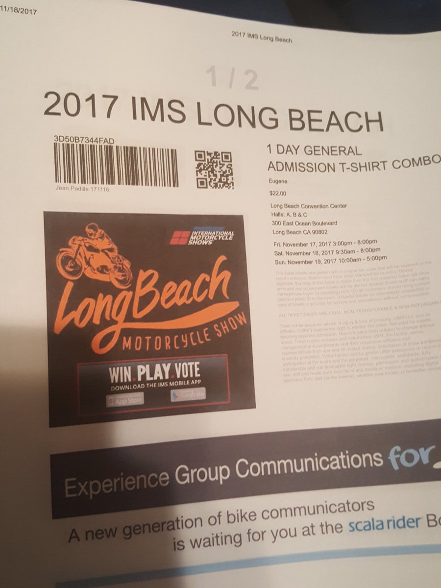 SoarinRider's tweet photo. WHO'S GOING TO IMS LONG BEACH!?#internationmotorcycleshow #IMS2017 #IMS https://t.co/NnRlqocMry