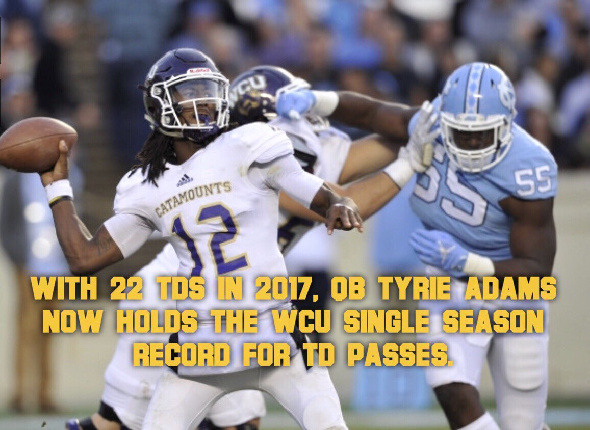 one_dric's tweet photo. Record setter. π #TyLetItFly #AllGasNoBrakes #ClawsOut #WCU #GoCats #TyrieAdams @TyAdams17 @Hurricane_Nkki @Catamounts https://t.co/ccbiDkA1sT
