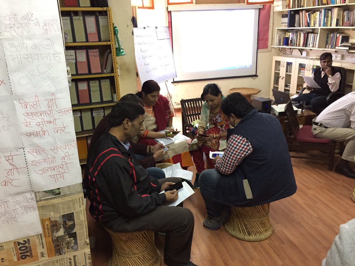 sachinralhan's tweet photo. #Delhi #NGO representatives learning to create #digitalstory of their work in 30 minutes on their #mobile phones in hands on session at @eNGONetwork #ICT capacity building workshop https://t.co/FxBRY70QOF