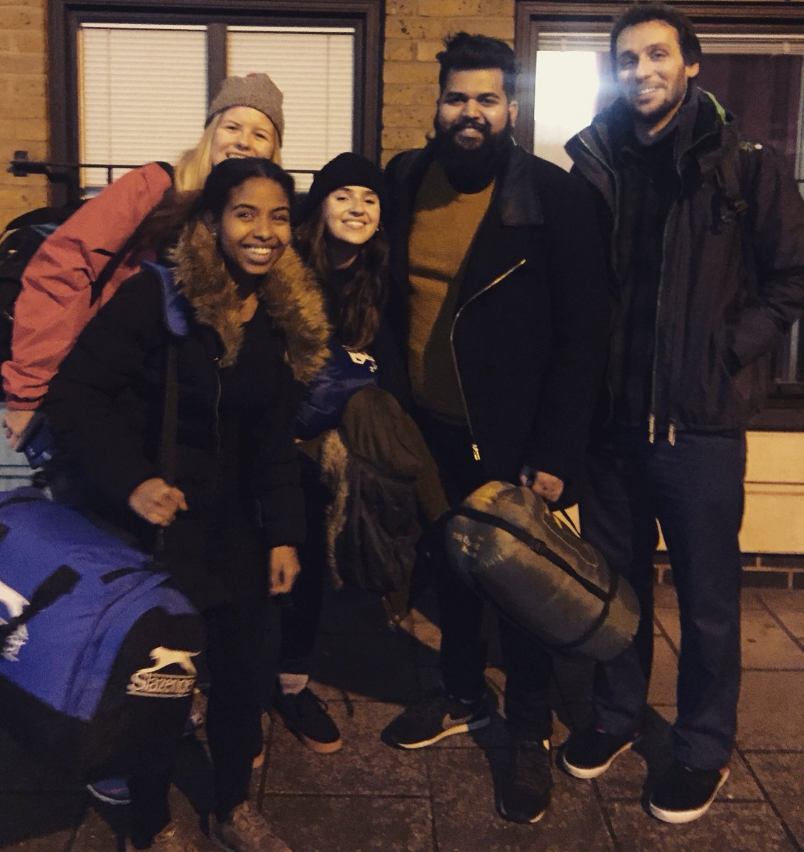 Last night, Nardos, Katrina, Lara, Shahir & Will from our #UKImmigration team Slept Out 4 @centrepointuk  #teamcentrepoint @everydayherouk in support of homeless young people. It was bitterly cold, reaching -1 degrees! Please help them reach their target ow.ly/aWkS30gDF7Y