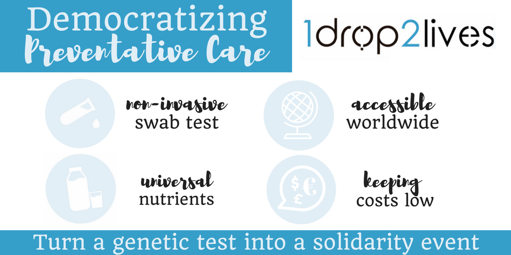 1drop2lives's tweet photo. Curious about what we do? We democratize preventative care by helping you learn more about your own genetics, and by helping Syrian children get nutritious and life-saving milk. Take a look at this graphic and visit us at https://t.co/EdmuWfv3F4. https://t.co/znBuwe7wmc