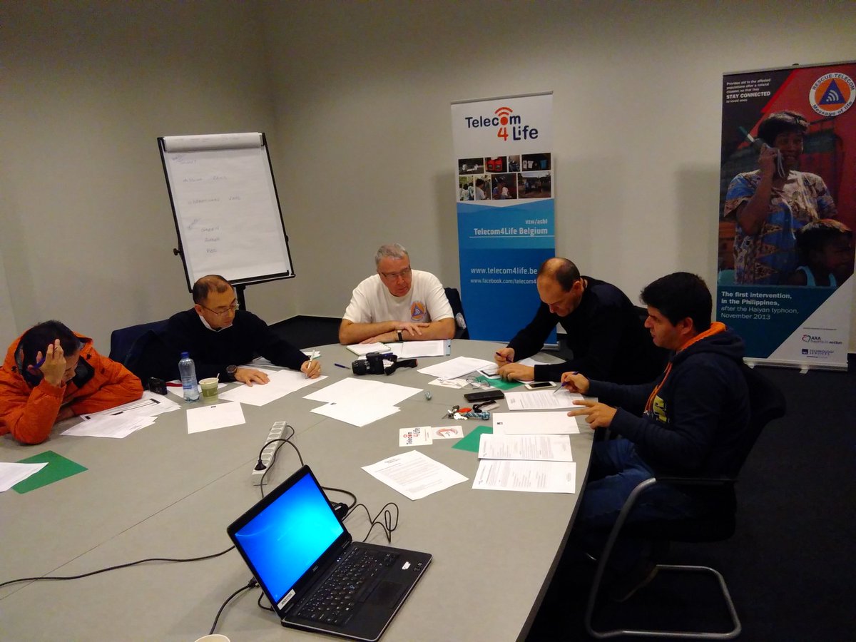 Telecom4Life's tweet photo. @RescueTelecom @RescueTelecomBe  Looking forward to work 3 days with these great volunteers from Belgium and Japan. @AXA #Bootcamp https://t.co/KXHq6hNiYB