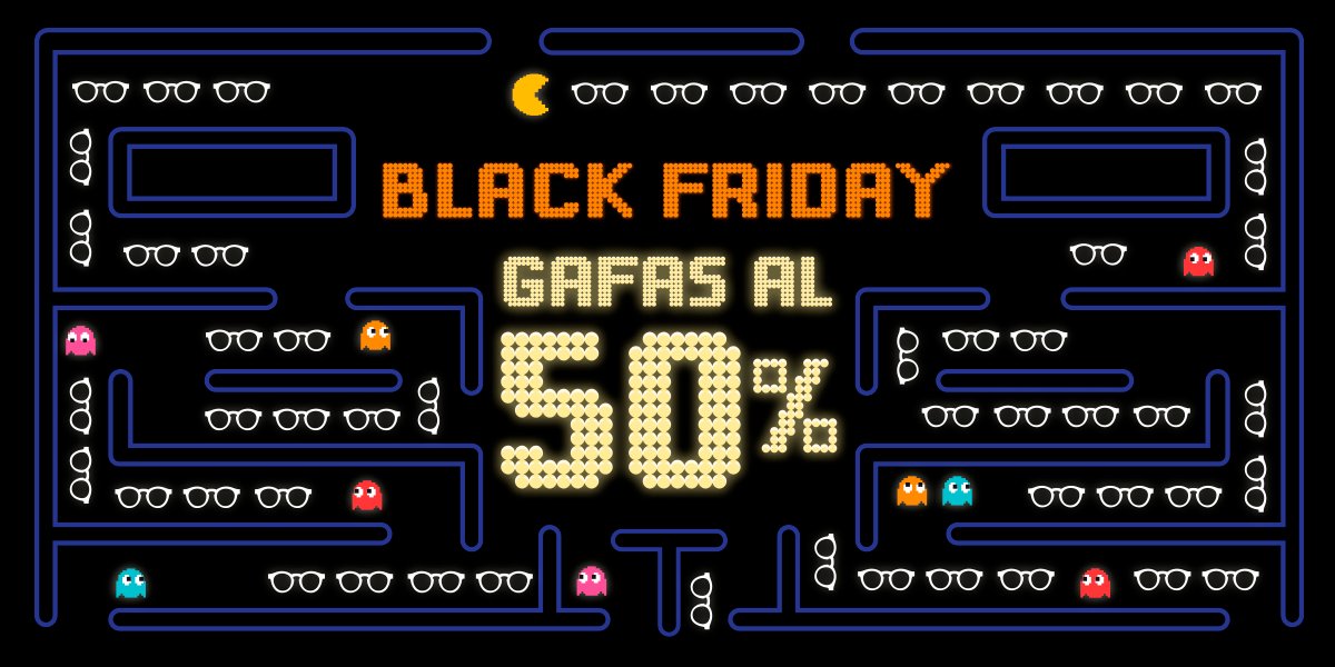 GeneralOptica's tweet photo. Sabemos que llevas todo el año esperando este momento pero seguro que no te esperabas esto😱🖤 Tus gafas preferidas al 50% ⏳ desde YA #blackfriday #amitaddeprecio #chachipistachi https://t.co/FZY2q9iMQi https://t.co/IlwgvS5Hg3