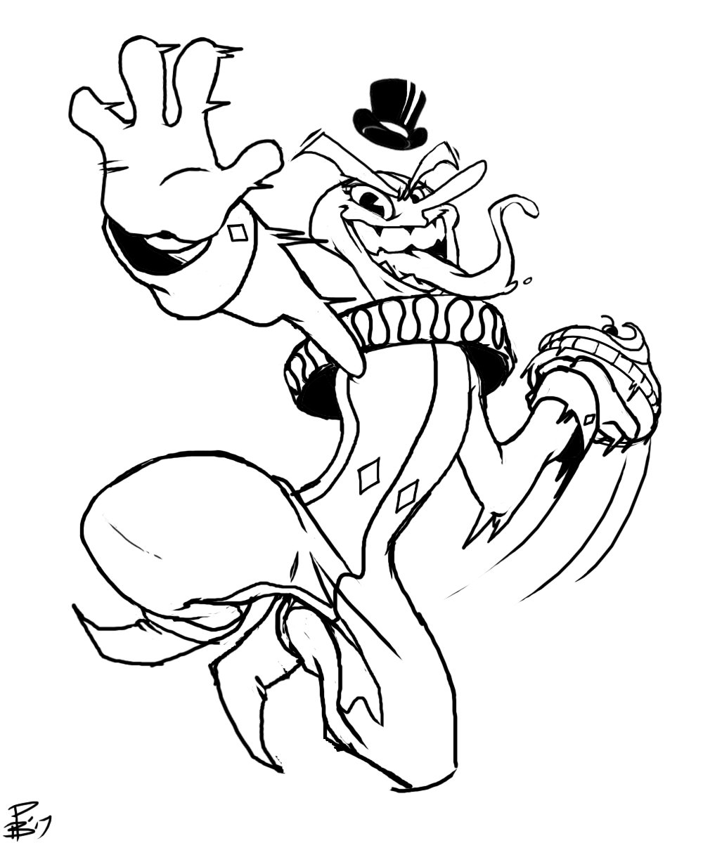 Cuphead Coloring Pages Bosses.