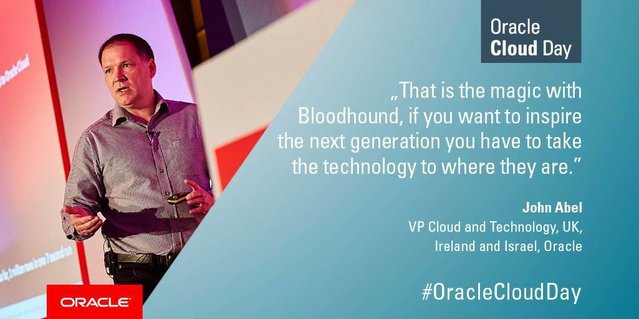 Scubadevils's tweet photo. How to break the 1000 mph land speed record? Find out from @Bloodhound_SCC and @JAbel_Oracle at #OracleCloudDay: https://t.co/PVDagSK2t1 https://t.co/NjaucukJRT