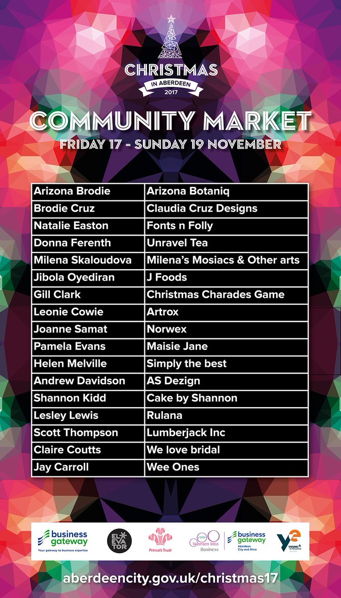 AberdeenCC's tweet photo. Visit the Community Market in Marischal College Quad this weekend (Fri-Sun) &amp;support emerging local talent! https://t.co/IFqhxt8HXL https://t.co/qM1ZboUUrK