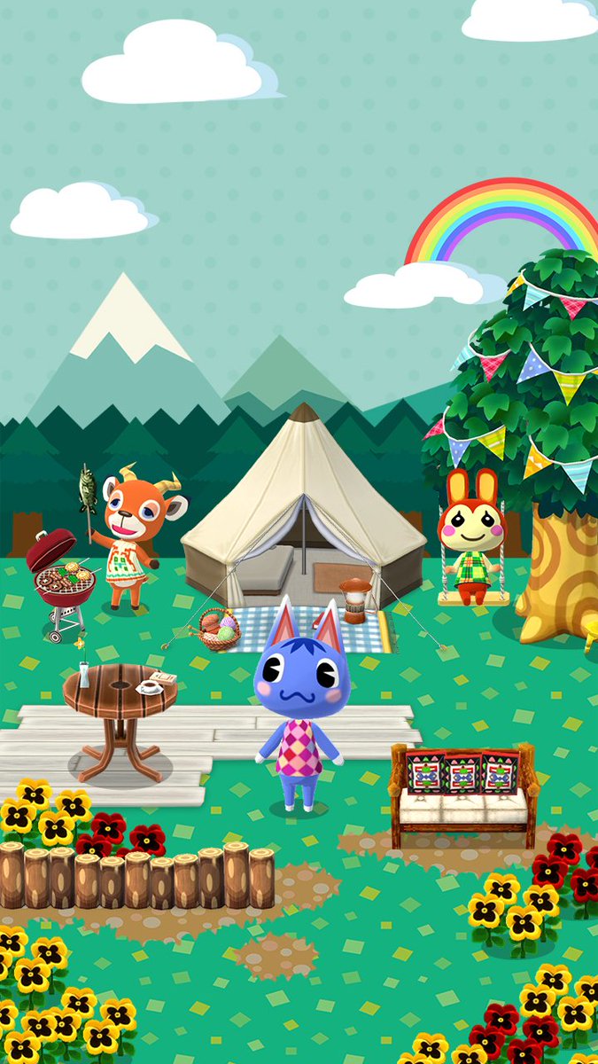 Kinopio027's tweet photo. Je viens de compléter mon 1er papier-peint ! #AnimalCrossing #PocketCamp #acwallpaper https://t.co/Q011KAvR3Z