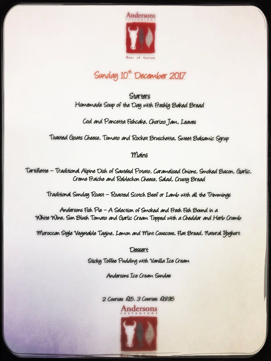 eatandersons's tweet photo. 🎭 Pre Concert at Andersons 🎭 

Sunday 10th December,5.30pm to 6.30pm
Why not treat yourself to dinner at Andersons and take in a musical performance at our community hall. The Osprey Music Society always have amazing artists, December sees Opera Bohema take the stage. https://t.co/z9Kyu4Tl0K