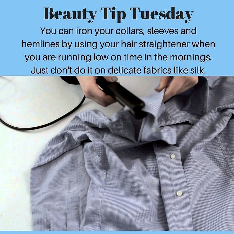 BestofBeauty_SA's tweet photo. #BeautyTipTuesday: Running low on time but your collar needs to be ironed? Use your hair straightener.

Tags:
#beautysa #beautytips #blogpost #bestofbeauty #glow #makeup #beautyproducts #africanmodels #saproducts #thelook #allnatural #onlinebeautystore #… https://t.co/oVGRLPQSwI https://t.co/22WaXhcNJl