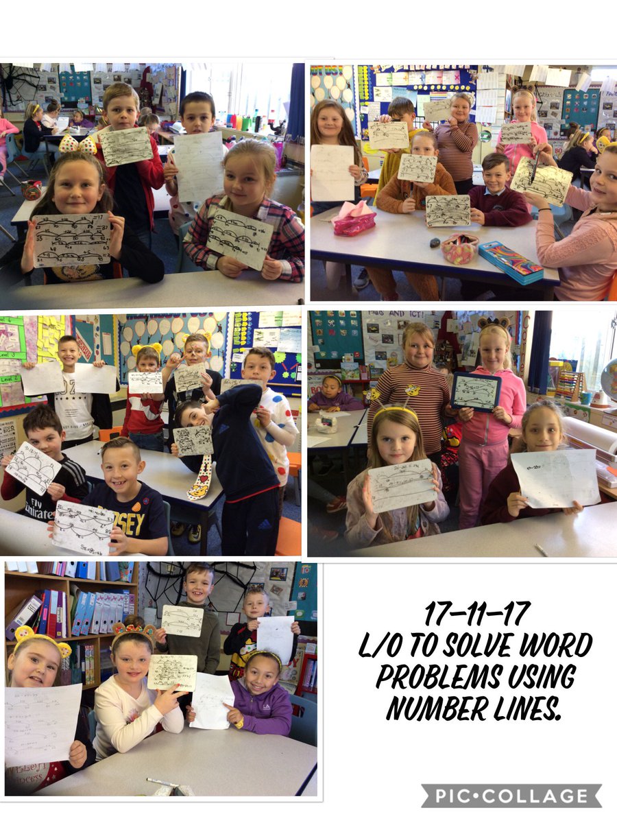Plasyfelin's tweet photo. We have worked hard this morning solving word problems using number line- Da iawn! #plapclass7 https://t.co/VxQ7vQPDHl