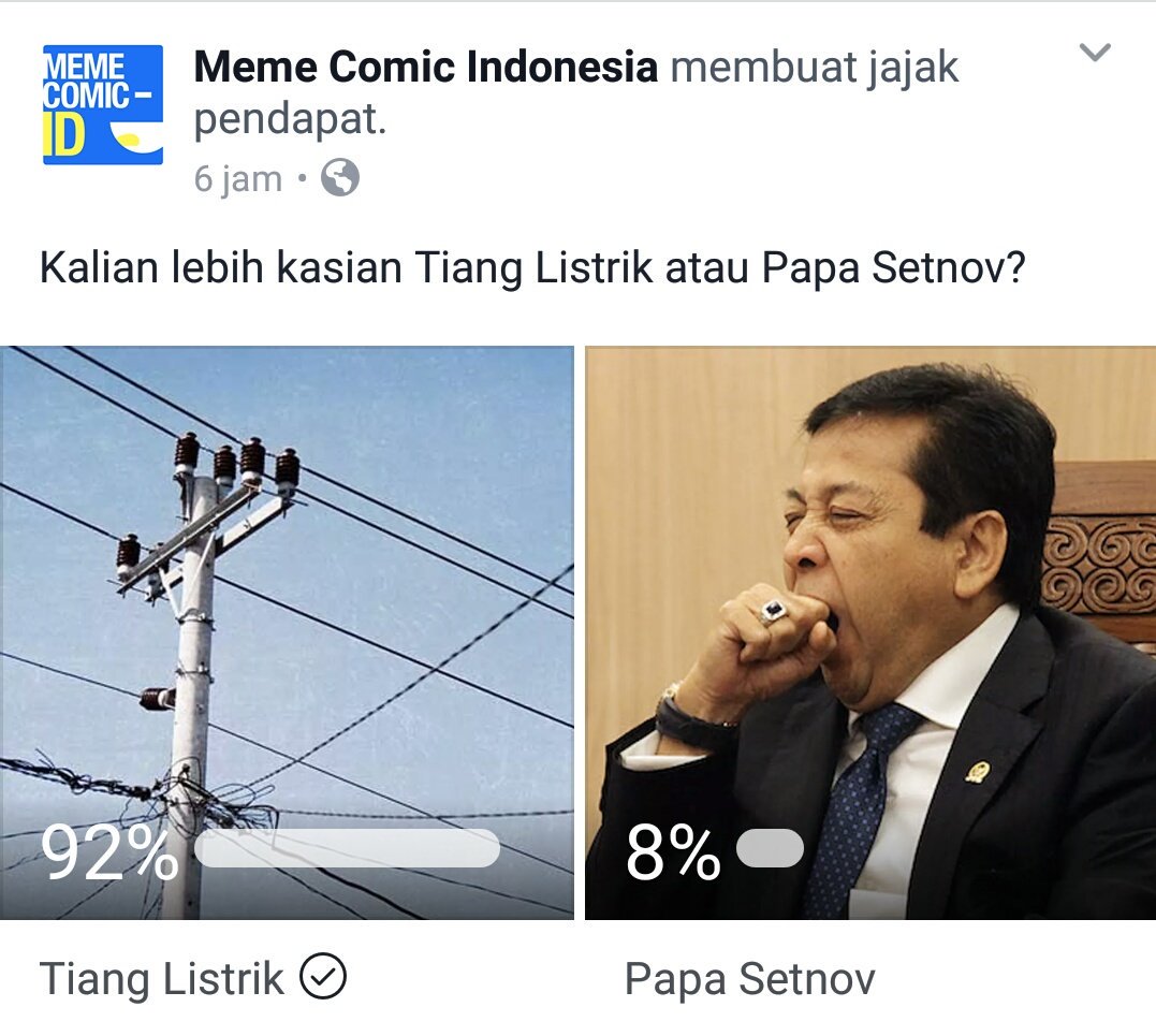 Meme Comic Tiang Listrik Medsos Kini