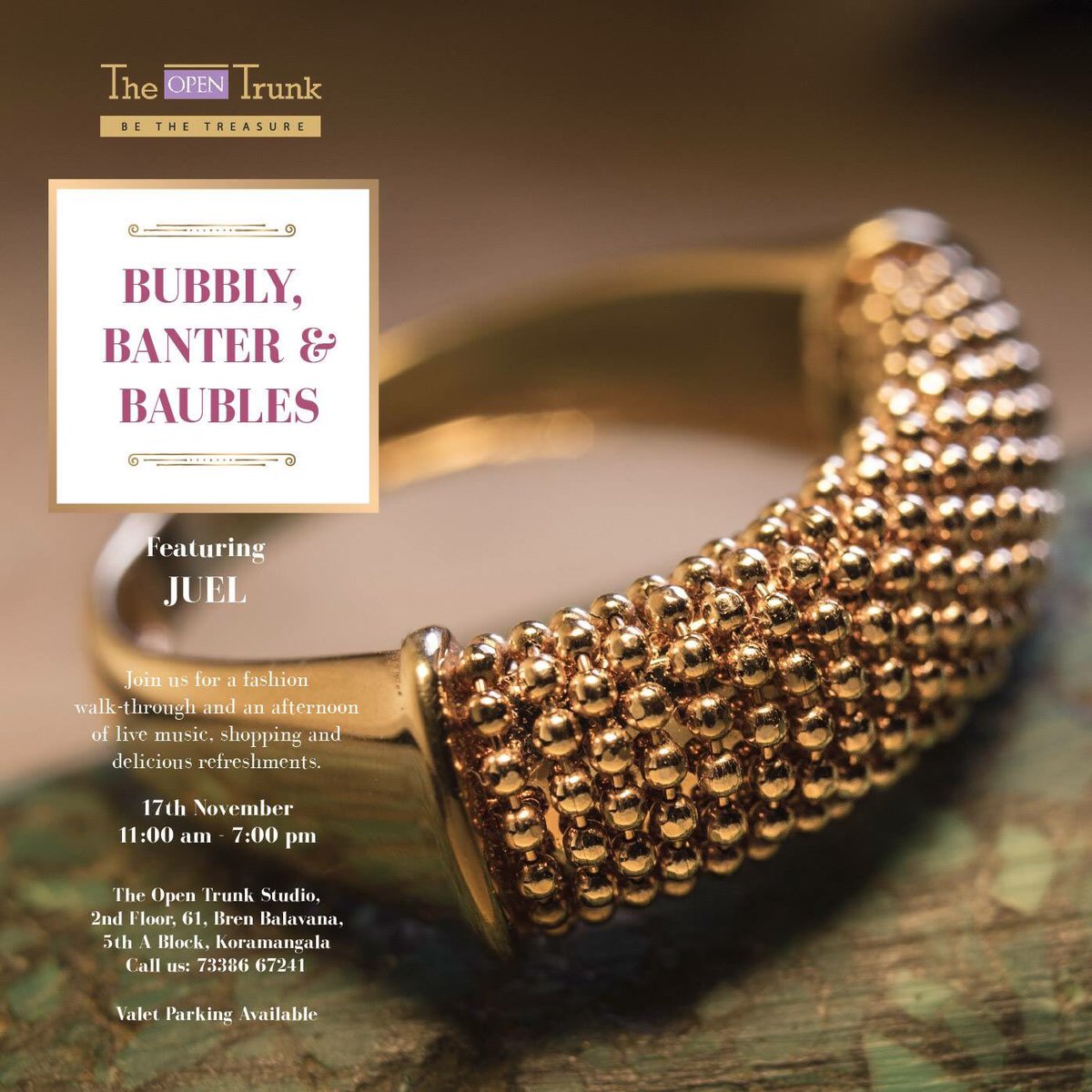 theopentrunk's tweet photo. No more dull days! Catch jewellery by Juel today only!! #bethetreasure #theopentrunk https://t.co/0t0yQ6LFpN