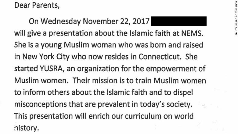 A Connecticut middle school canceled an educational presentation about Islam after it received some backlash -- complaints were filed and angry comments surfaced on social media cnn.it/2zanexG