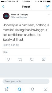 a little while back he was involved with a girl. he was sort of public with her. the relationship was extremely short lived (perhaps a month-ish), and when it ended he went on a public self-hate pity party tirade. (and ONE instance of admitting to be a narcissist)