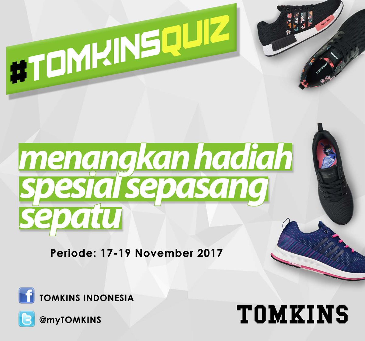 Sebentar lagi akan ada #TOMKINSQUIZ nih Tomkiners! Stay tune ya 😀