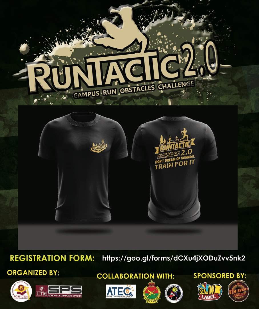dbeaute_co's tweet photo. RUNTACTIC 2.0

OFFICIAL ISTAGRAM : runtactic_my

Google Registration Form:

https://t.co/0xOn48nZf6

#running #run #marathon #run4malaysia #utmevent #legasikampus  #utmrunner #utmrun #utmofficial #pgssutm #utm #johor #johorevent #jb #utmskudai https://t.co/ITEpGEk3kO