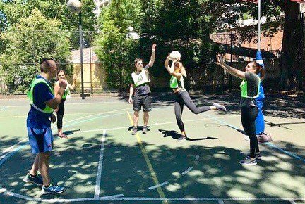When we’re not busy recruiting, we like to practice our moves on the Netball court! 🏐 #Marballers #TeamworkMakesTheDreamWork