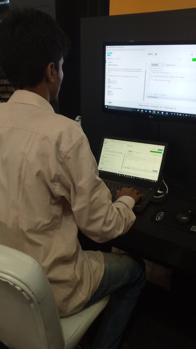 ramyatanuja's tweet photo. He coded. He solved the puzzle. He put the thread in the needle. He nailed it all #SAPatGHCI #GHCI17 @saplabsindia @AnitaBorg_India @AnitaB_org #CodeCooker https://t.co/hJeb6j4cPZ