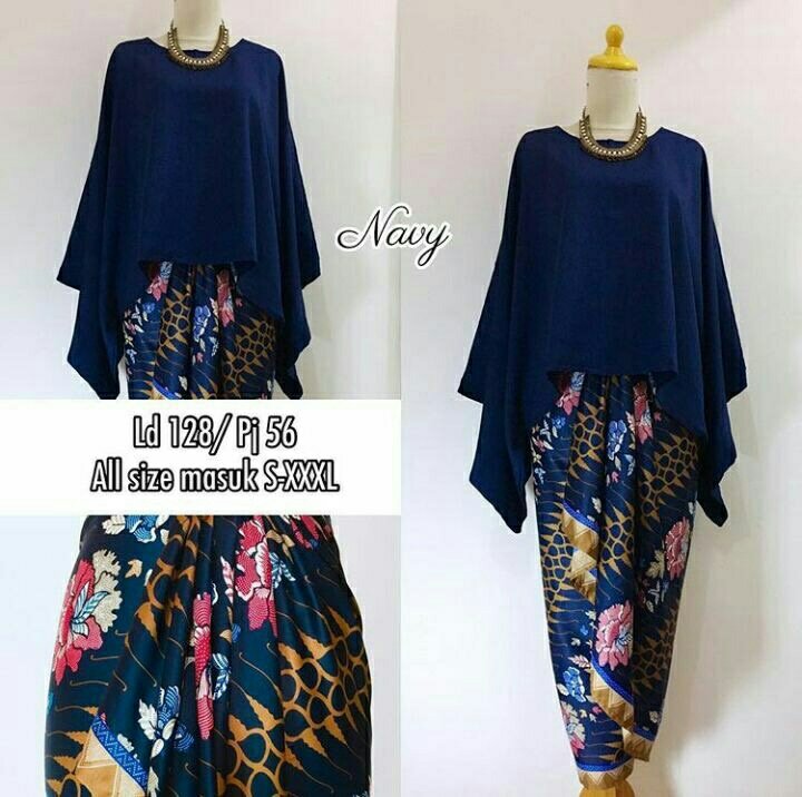 devLinshop's tweet image. Setelan set Kebaya Navy A11976 Atasan batwing bahan baloteli super LD128 panjang 56cm + rok lilit batik sutra lebar 153cm panjang 100cm 106rb #kebaya #jualankebaya #kebayamurah #kebayabatik #batikmurah #batik #setelan #setelankebaya #bajuwanita #bajucewek #jualkebaya #bajumurah