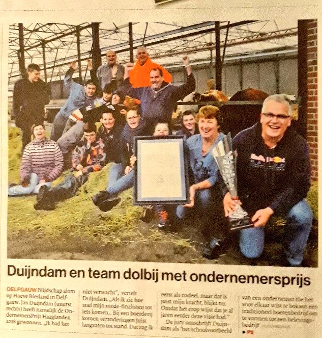 Het team van <a href="/HoeveBiesland/">Hoeve Biesland</a> in het <a href="/ADDelft/">AD Delft</a>