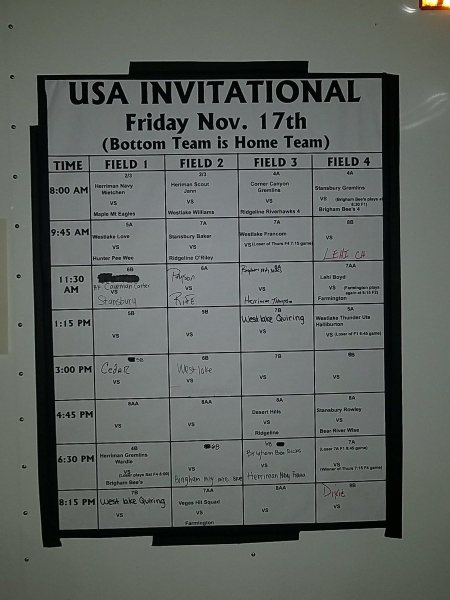 USAInvitational's tweet photo. Fridays schedule update https://t.co/IvqcViRpE9